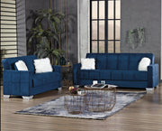 Montreal Blue Sleeper Living Room Set - Gate FurnitureLiving Room Set