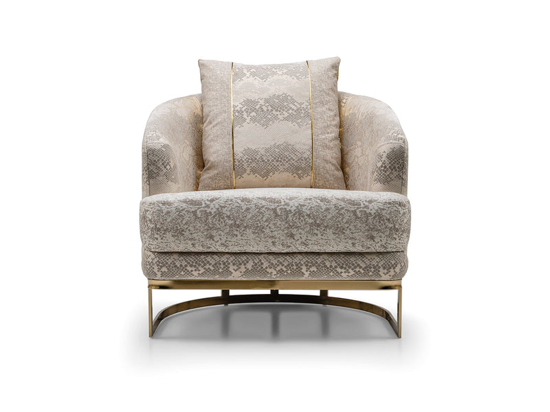 Monza 3-pieces (Sofa & Loveseat & Chair) Livingroom Set Cream in Cream - 101-MON-MON01-321