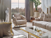 Monza 3-pieces (Sofa & Loveseat & Chair) Livingroom Set Cream in Cream - 101-MON-MON01-321
