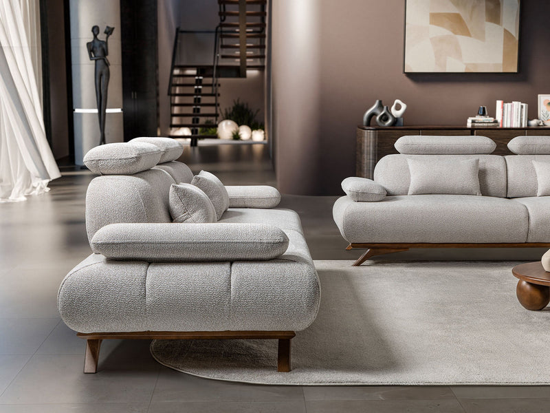 Monza 3-pieces (Sofa & Loveseat & Chair) Livingroom Set in Cream - 200-ST-MON-SOFT03-321