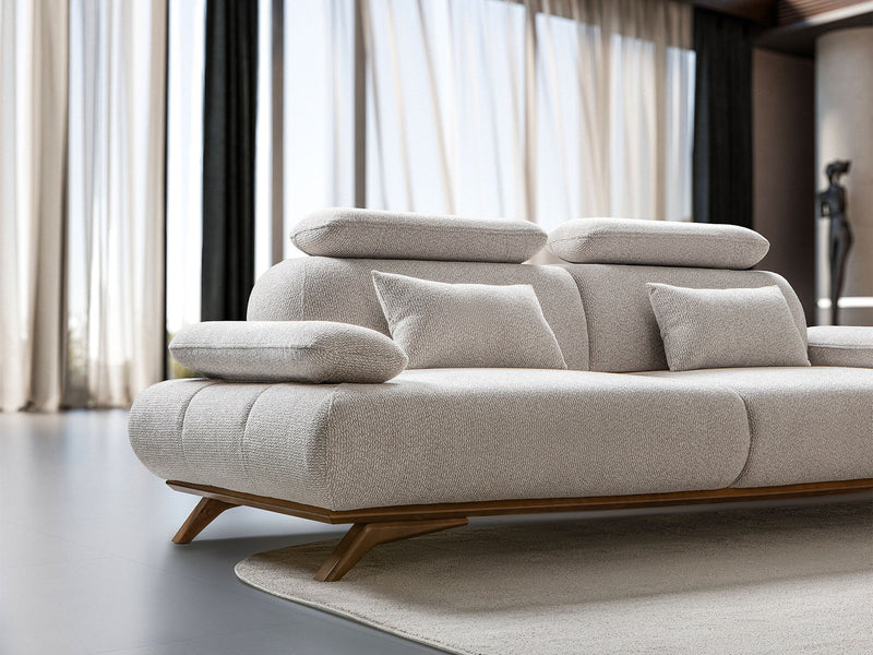 Monza 3-pieces (Sofa & Loveseat & Chair) Livingroom Set in Cream - 200-ST-MON-SOFT03-321