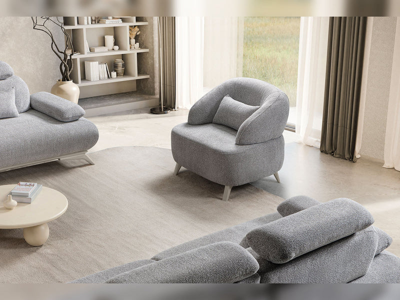 Monza 3-pieces (Sofa & Loveseat & Chair) Livingroom Set in Cream - 200-ST-MON-SOFT03-321