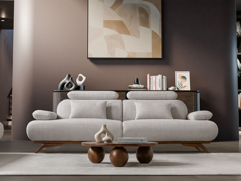 Monza 3-pieces (Sofa & Loveseat & Chair) Livingroom Set in Grey - 200-ST-MON-SOFT13-321