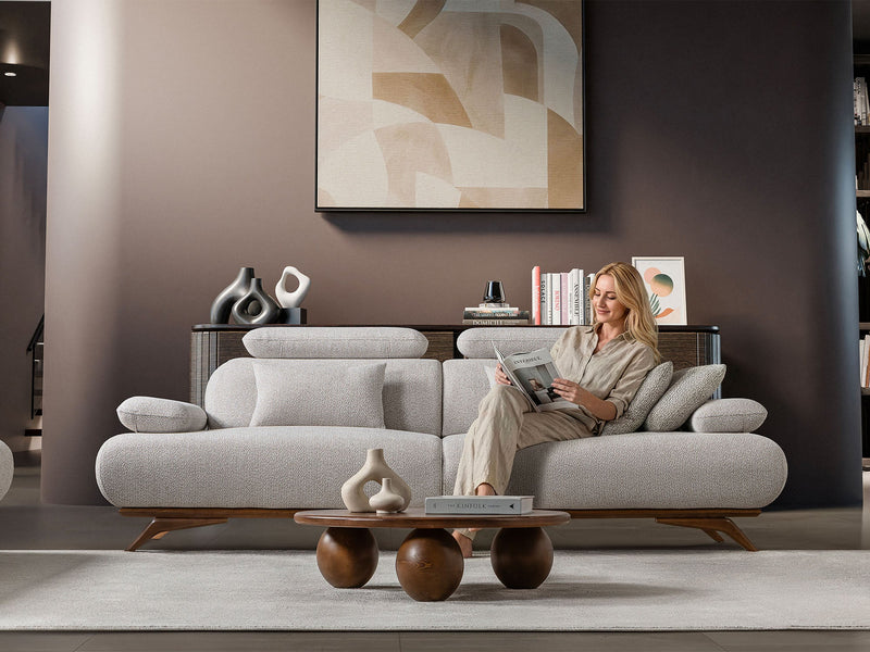Monza 3-pieces (Sofa & Loveseat & Chair) Livingroom Set in Grey - 200-ST-MON-SOFT13-321