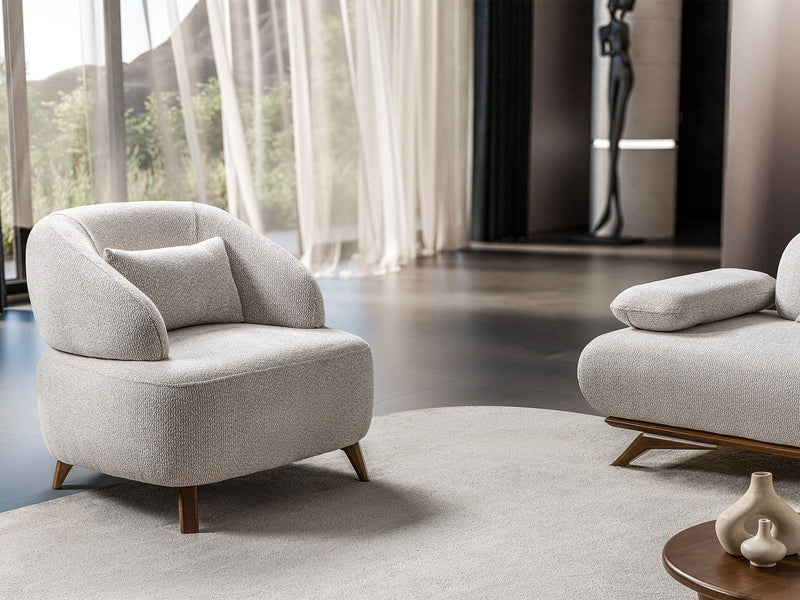 Monza 3-pieces (Sofa & Loveseat & Chair) Livingroom Set in Grey - 200-ST-MON-SOFT13-321