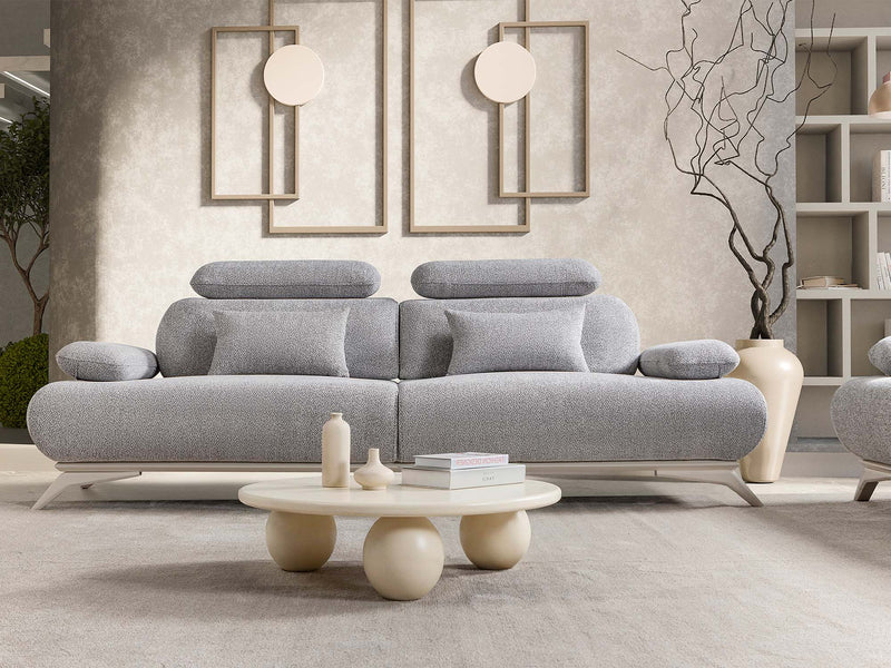 Monza 3-pieces (Sofa & Loveseat & Chair) Livingroom Set in Grey - 200-ST-MON-SOFT13-321