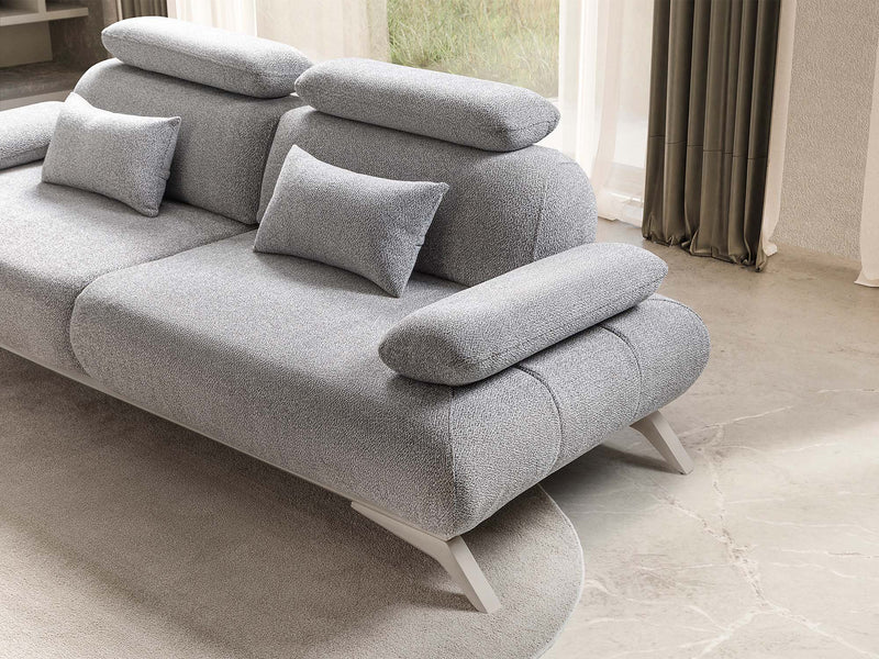 Monza 3-pieces (Sofa & Loveseat & Chair) Livingroom Set in Grey - 200-ST-MON-SOFT13-321