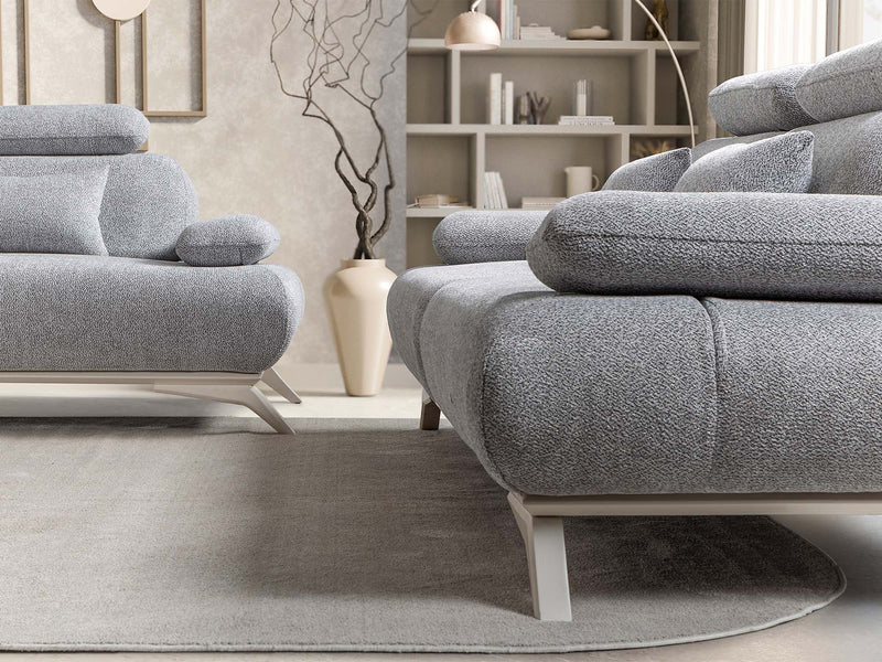 Monza 3-pieces (Sofa & Loveseat & Chair) Livingroom Set in Grey - 200-ST-MON-SOFT13-321
