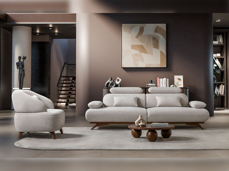 Monza 3-pieces (Sofa & Loveseat & Chair) Livingroom Set in Grey - 200-ST-MON-SOFT13-321
