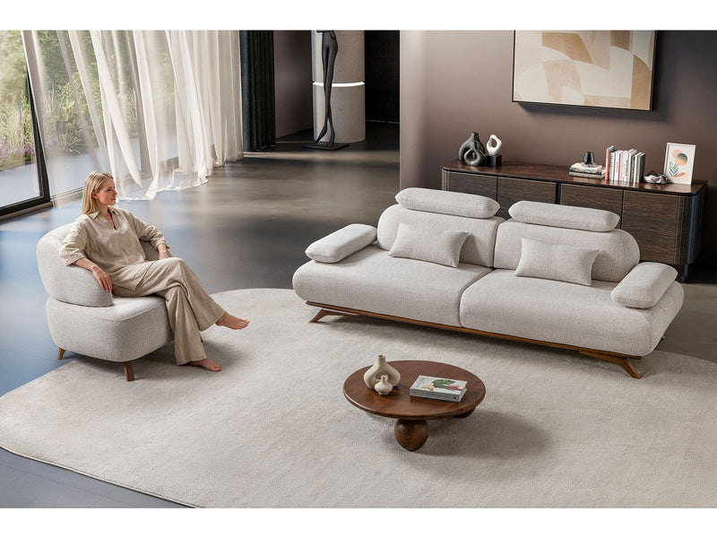 Monza 3-pieces (Sofa & Loveseat & Chair) Livingroom Set in Grey - 200-ST-MON-SOFT13-321