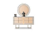 Monza Bedroom (Queen Frame With Headboard & Dresser With Mirror & 2 Nightstand) - 120-MON-SET