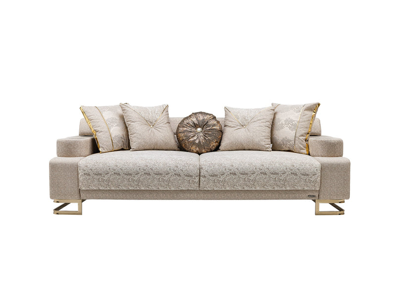Monza Convertible Sofa Cream in Cream - 101-MON-MON01-3