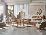 Monza Diningroom (Consol With Mirror & Dining Table & 6 Dining Chair) - 115-MON-DT-6-SET