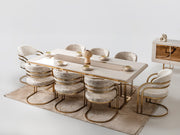 Monza Diningroom (Consol With Mirror & Dining Table & 6 Dining Chair) - 115-MON-DT-6-SET