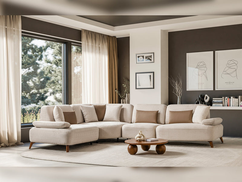 Moon Modular Sectional Sofa in Cream - 200-ST-MOO-CREMONA06-S