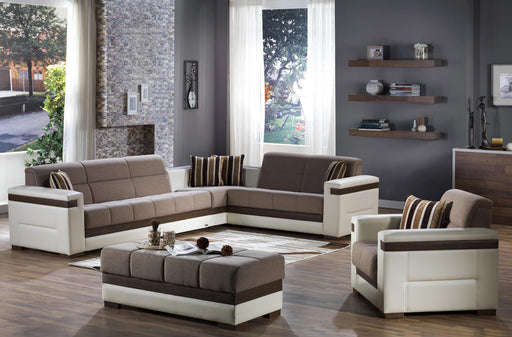 Moon Sectional (Platin Mustard) 4 Pieces - Gate FurnitureSleeper Sectional