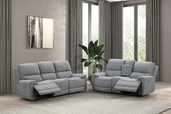 Morcote Gray Power Recliner - FM62001GY-CH-PM