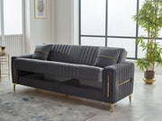 Moreno 3-pieces (Sofa & Loveseat & Chair) Livingroom in Dark Grey - Beige - 200-SIM-MOR-ANKA152-ANKA529-321