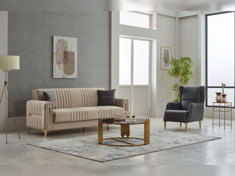 Moreno Convertible Sofa in Dark Grey - 200-SIM-MOR-ANKA152-3