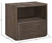 Morino 28" Oak Veneer And Solid Wood Nightstand in Brown - MorinoBrown-NS