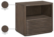 Morino 28" Oak Veneer And Solid Wood Nightstand in Brown - MorinoBrown-NS