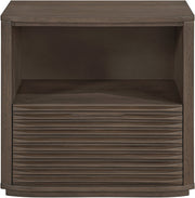 Morino 28" Oak Veneer And Solid Wood Nightstand in Brown - MorinoBrown-NS