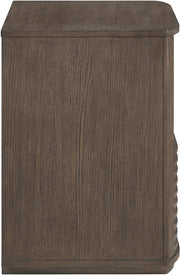 Morino 28" Oak Veneer And Solid Wood Nightstand in Brown - MorinoBrown-NS