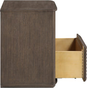 Morino 28" Oak Veneer And Solid Wood Nightstand in Brown - MorinoBrown-NS