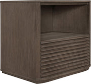 Morino 28" Oak Veneer And Solid Wood Nightstand in Brown - MorinoBrown-NS
