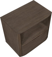 Morino 28" Oak Veneer And Solid Wood Nightstand in Brown - MorinoBrown-NS