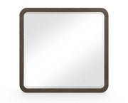 Morino 42" W x 40" H Oak Veneer And Solid Wood Frame Mirror in Brown - MorinoBrown-M
