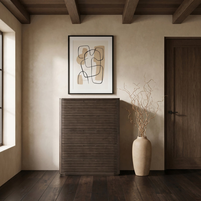 Morino Oak Veneer And Solid Wood Chest in Brown - MorinoBrown-CH