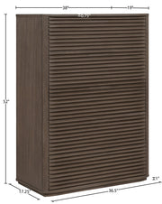 Morino Oak Veneer And Solid Wood Chest in Brown - MorinoBrown-CH