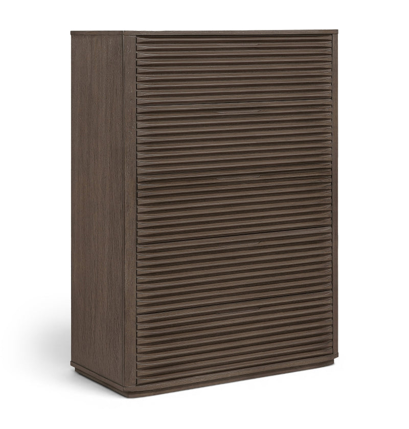 Morino Oak Veneer And Solid Wood Chest in Brown - MorinoBrown-CH