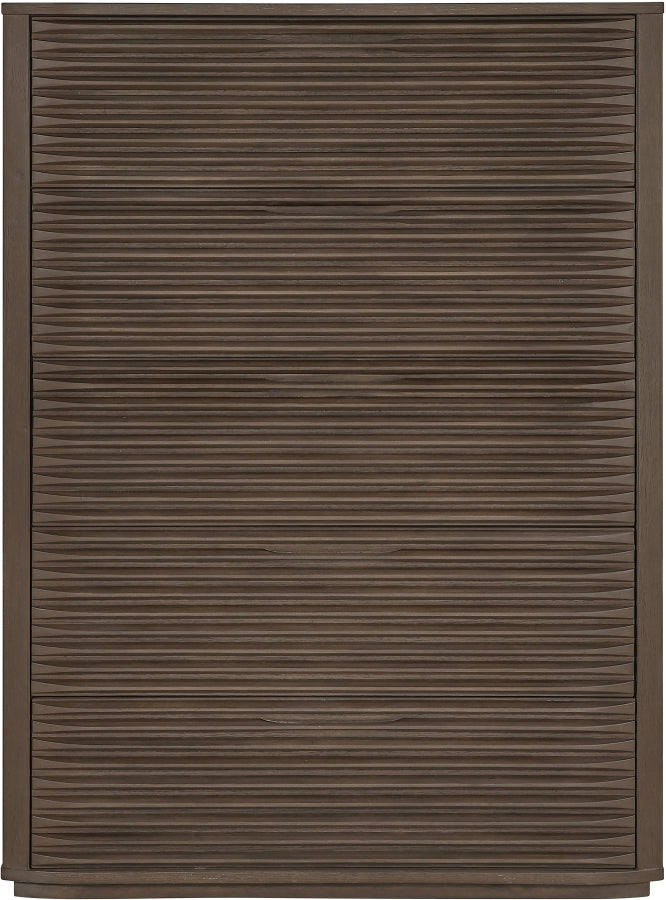 Morino Oak Veneer And Solid Wood Chest in Brown - MorinoBrown-CH