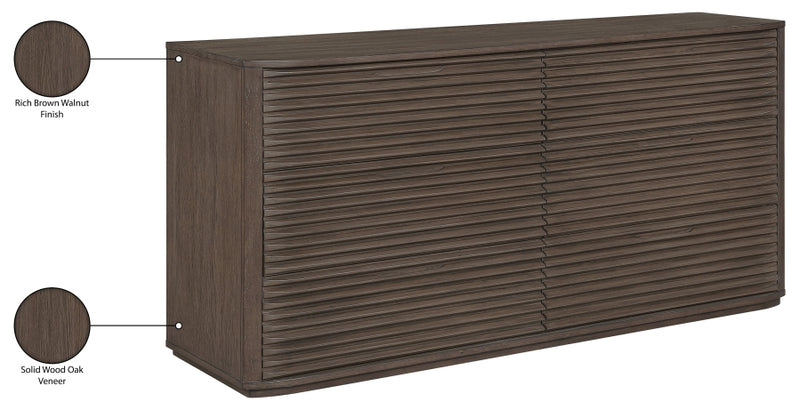 Morino Oak Veneer And Solid Wood Dresser in Brown - MorinoBrown-D