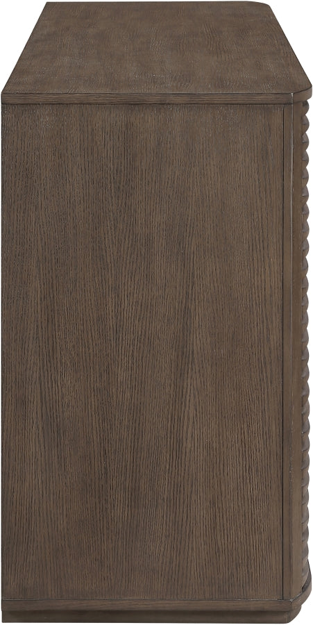 Morino Oak Veneer And Solid Wood Dresser in Brown - MorinoBrown-D