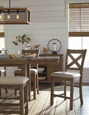 Moriville 2-Piece Bar Stool in Beige - PKG000167