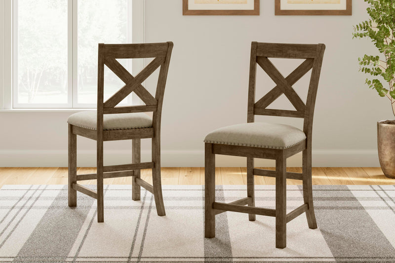Moriville Beige Counter Height Bar Stool (Set of 2) - D631-124X2
