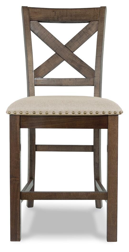 Moriville Beige Counter Height Bar Stool (Set of 2) - D631-124X2