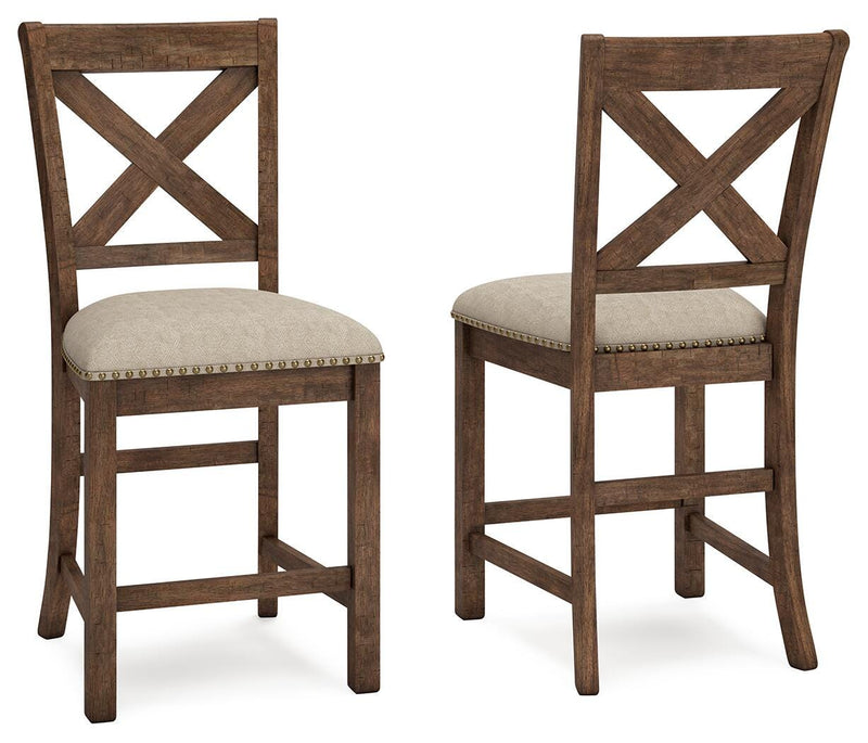 Moriville Beige Counter Height Bar Stool (Set of 2) - D631-124X2