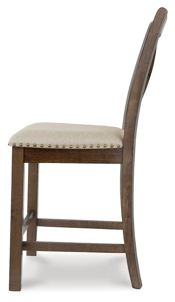 Moriville Beige Counter Height Bar Stool (Set of 2) - D631-124X2