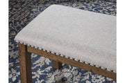 Moriville Beige Dining Bench - Gate FurnitureAccent Bench