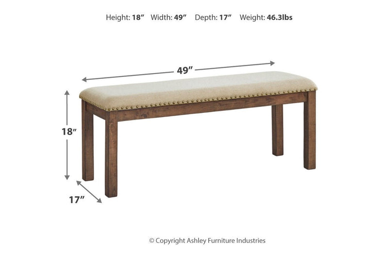 Moriville Beige Dining Table and 4 Chairs and Bench - Gate FurnitureDining Room Set