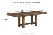 Moriville Beige Dining Table and 6 Chairs - Gate FurnitureDining Room Set