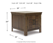 Moriville Coffee Table with 1 End Table in Grayish Brown - PKG015589