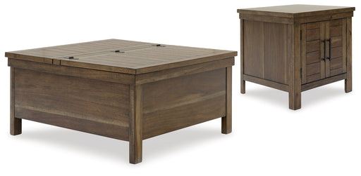 Moriville Coffee Table with 1 End Table in Grayish Brown - PKG015589