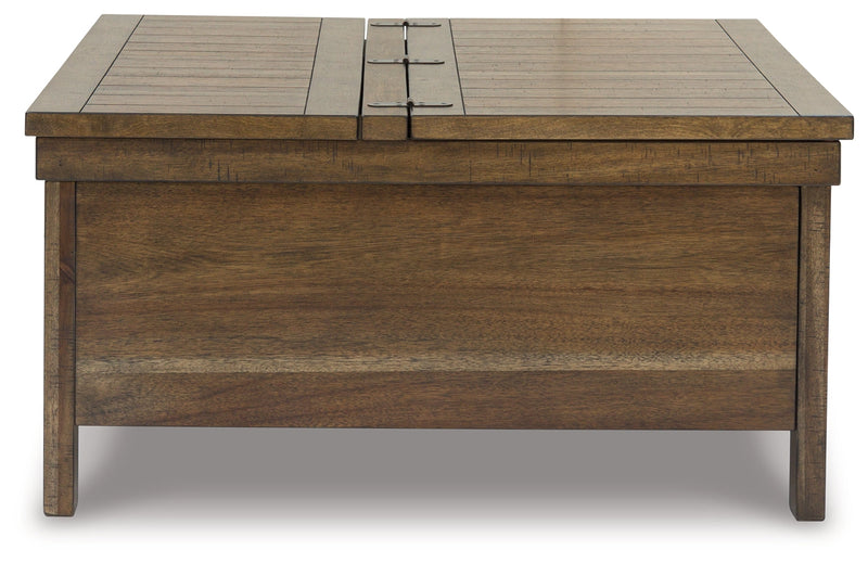 Moriville Coffee Table with 1 End Table in Grayish Brown - PKG015589