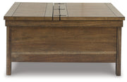 Moriville Coffee Table with 2 End Tables in Grayish Brown - PKG015590