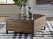 Moriville Coffee Table with 2 End Tables in Grayish Brown - PKG015592